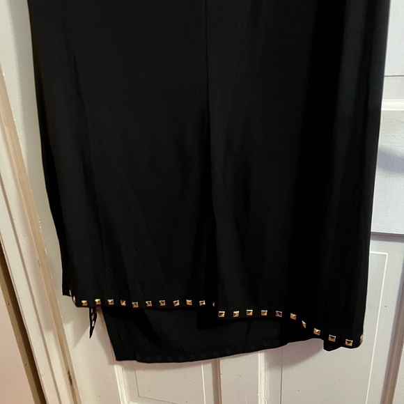NWOT Black Michael Kors hi low dress with gold studs 2X - Picture 4 of 9